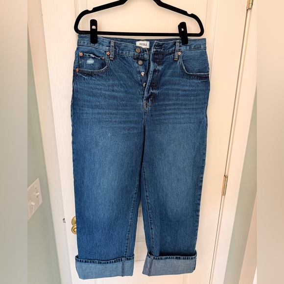 Pistola Dark Blue Ryder Wide Leg Jean - Picture 4 of 6